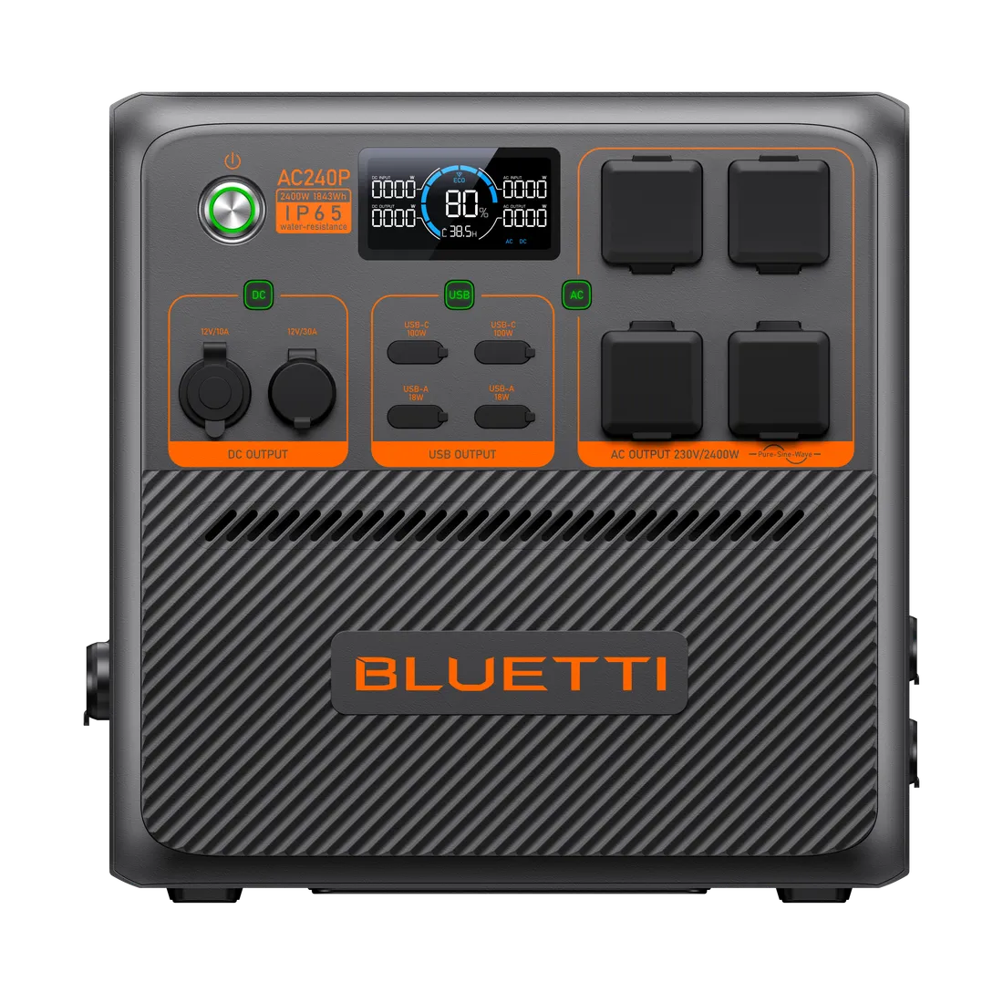 BLUETTI AC240P — vue de face | Wattonomie
