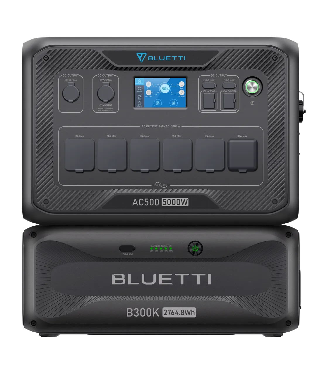 BLUETTI AC500 + B300K — vue de face | Wattonomie